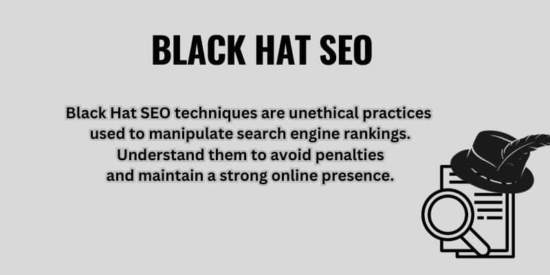 image explaining in short what black hat seo is