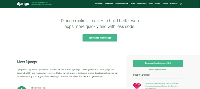 This is the main image of website of Django Python Framework 
