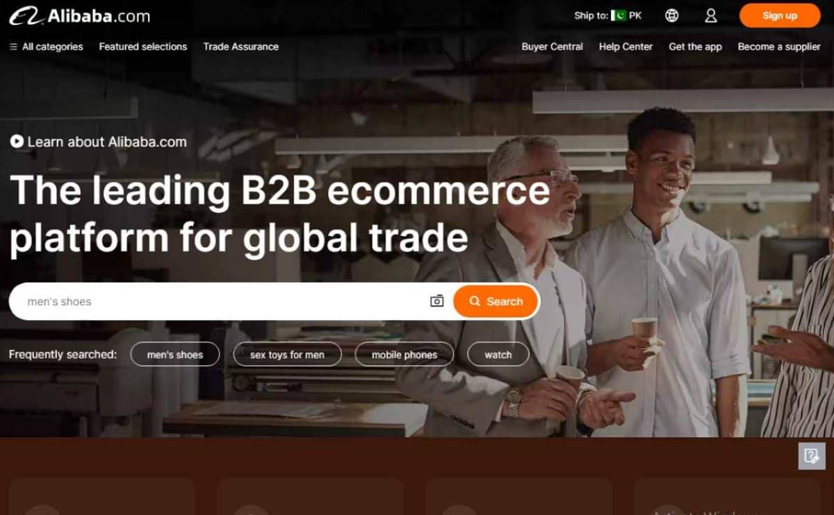 alibaba homepage