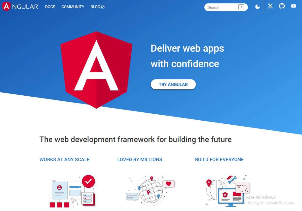 Image representing Angular homepage a single page application framework 
